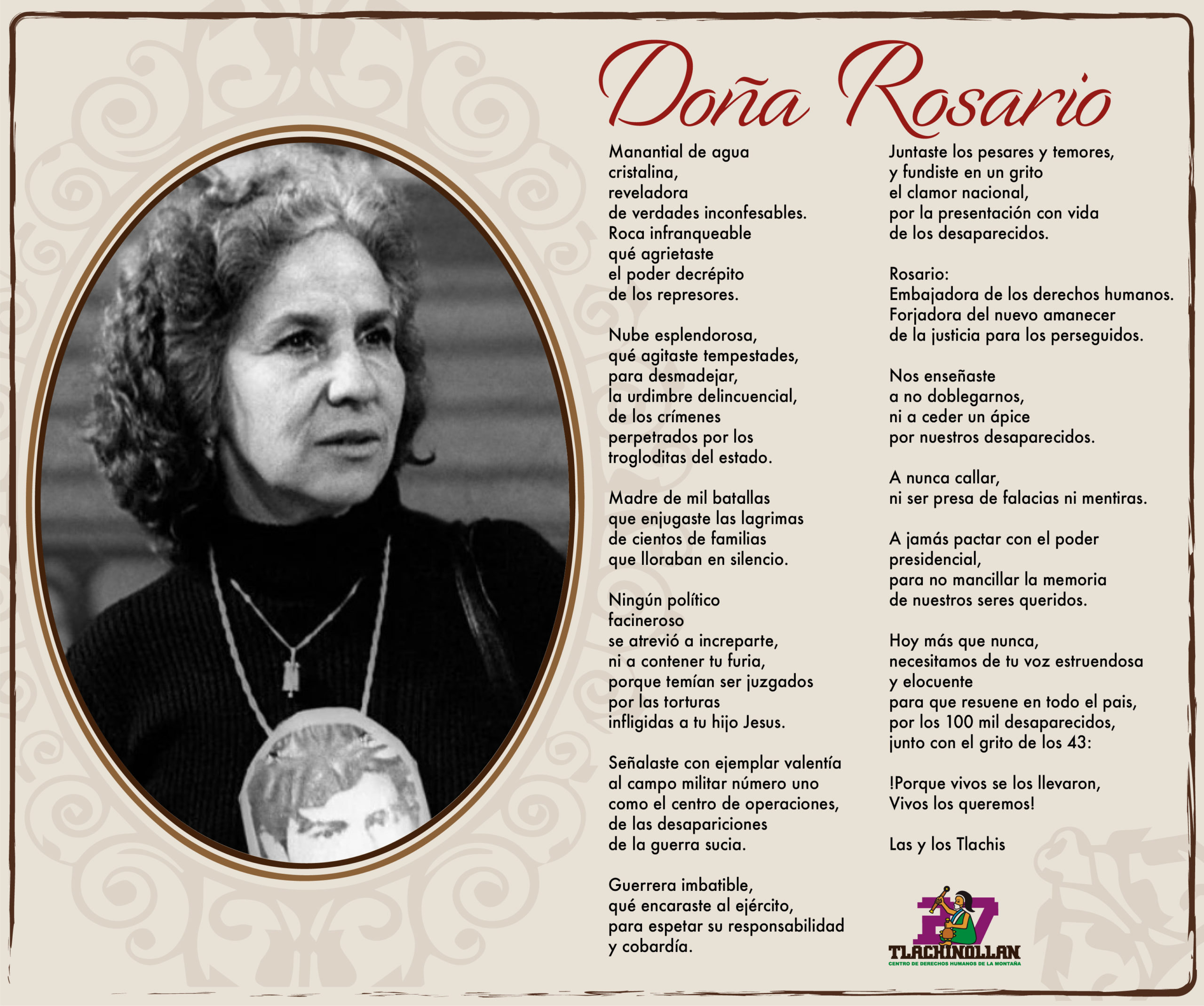 Doña Rosario, madre de mil batallas