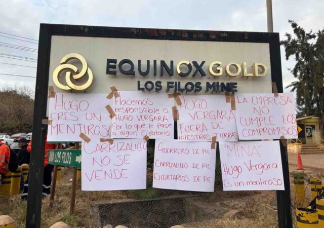 Ejidatarios de Carrizalillo siguen en paro contra minera Equinox Gold por derrames al medio ambiente, impactos sociales y violación a derechos laborales
